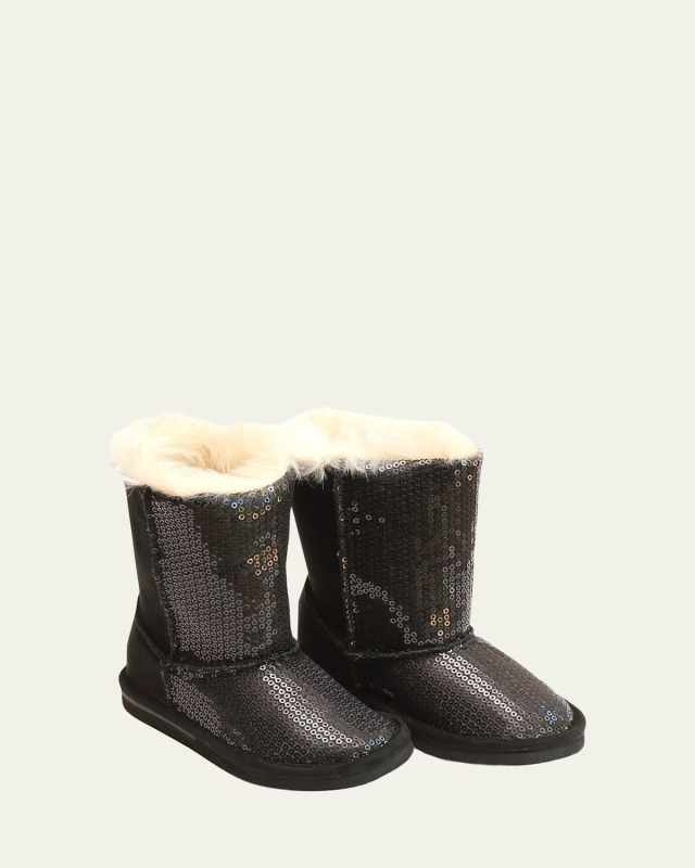 Carol Sequin Boots w/ Faux-Fur Lining, Baby/Toddler/Kids